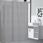 Doodle Windowpane Pattern Print Shower Curtain