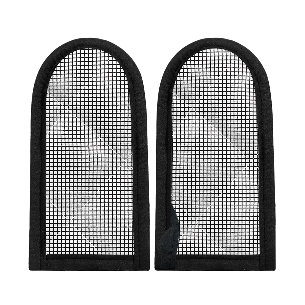 Doodle Windowpane Pattern Print Skillet Handle Cover