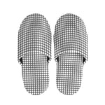Doodle Windowpane Pattern Print Slippers