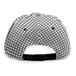 Doodle Windowpane Pattern Print Snapback Cap