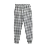 Doodle Windowpane Pattern Print Sweatpants