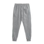Doodle Windowpane Pattern Print Sweatpants