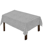 Doodle Windowpane Pattern Print Tablecloth
