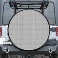 Doodle Windowpane Pattern Print Tire Cover