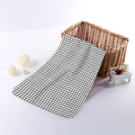 Doodle Windowpane Pattern Print Towel