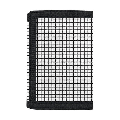 Doodle Windowpane Pattern Print Trifold Wallet