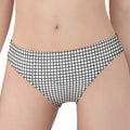 Doodle Windowpane Pattern Print Women's Panties