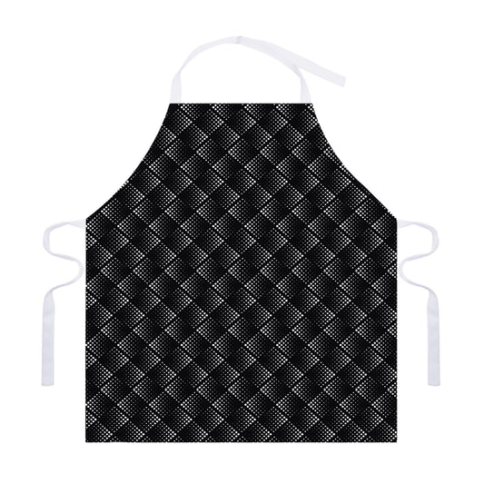 Dot Geometric Square Pattern Print Adjustable Apron