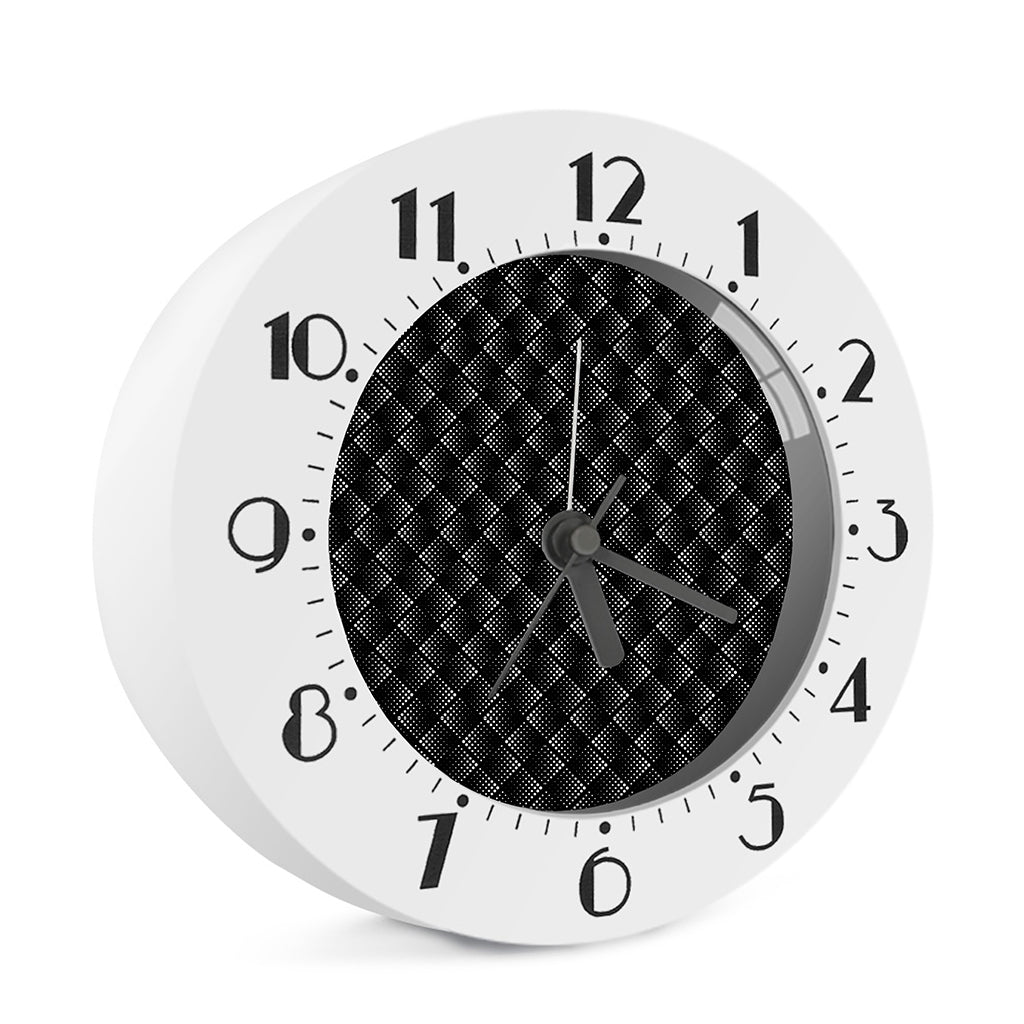 Dot Geometric Square Pattern Print Alarm Clock
