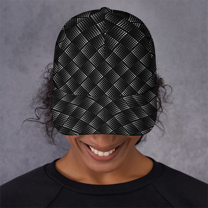 Dot Geometric Square Pattern Print Baseball Cap
