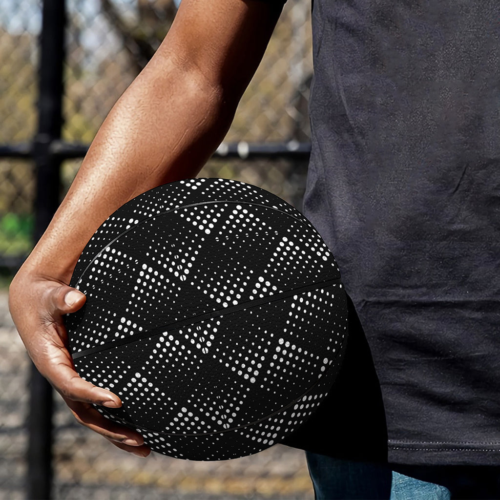 Dot Geometric Square Pattern Print Basketball
