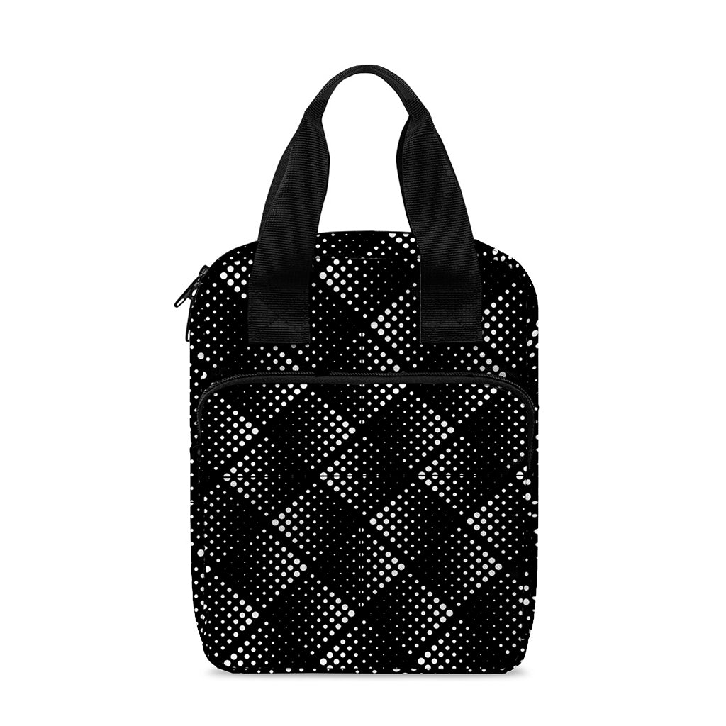 Dot Geometric Square Pattern Print Bible Tote Bag
