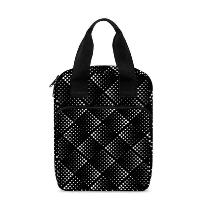 Dot Geometric Square Pattern Print Bible Tote Bag