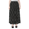 Dot Geometric Square Pattern Print Chiffon Maxi Skirt