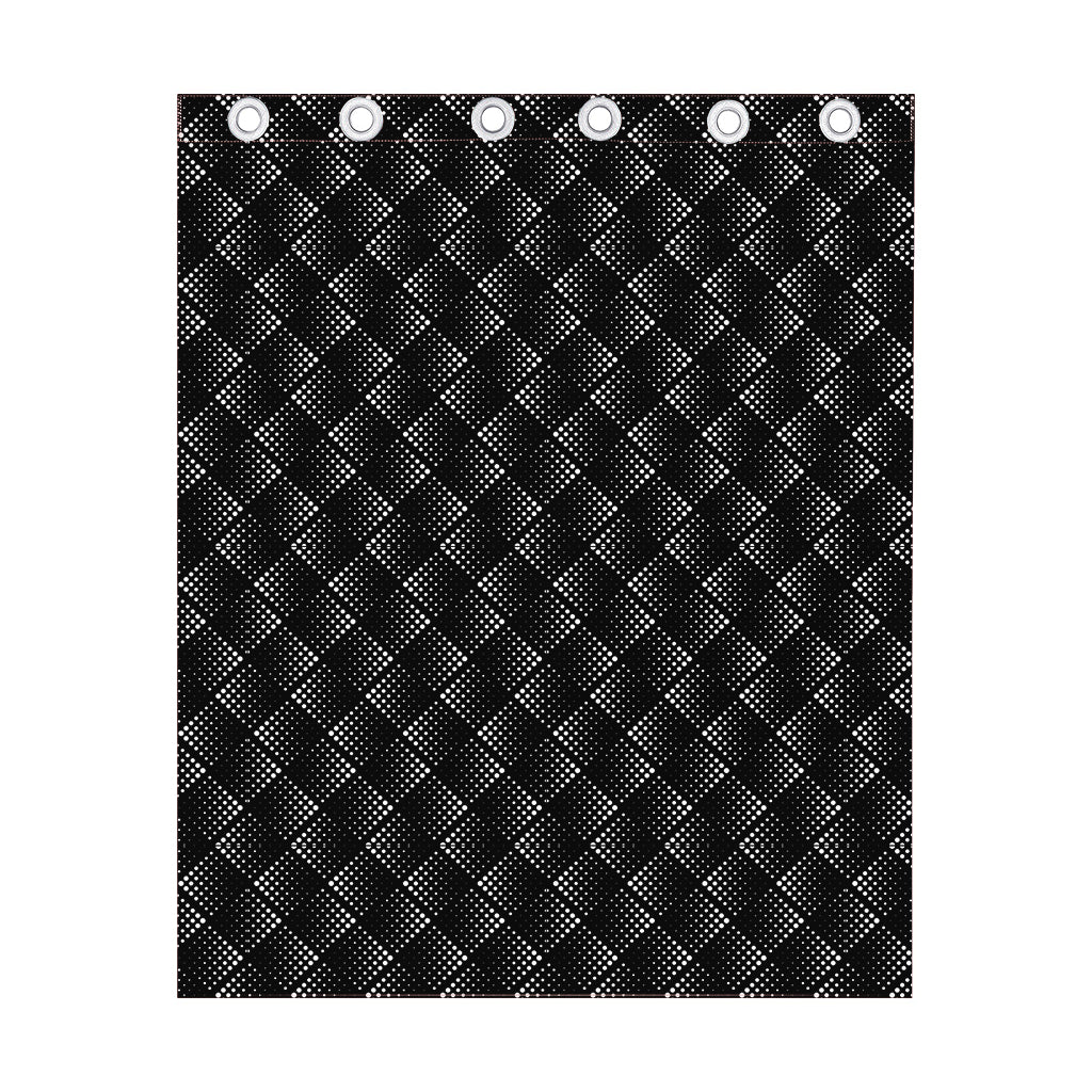 Dot Geometric Square Pattern Print Curtain