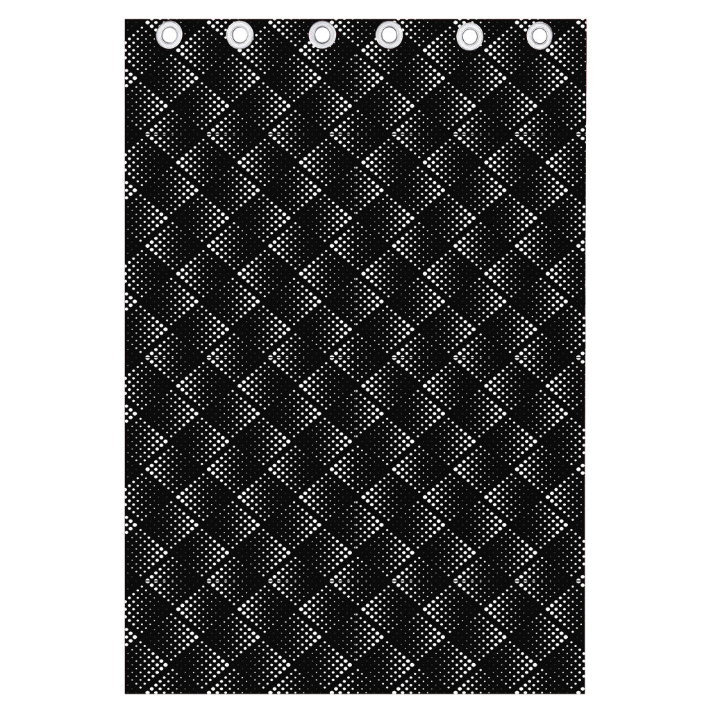 Dot Geometric Square Pattern Print Curtain