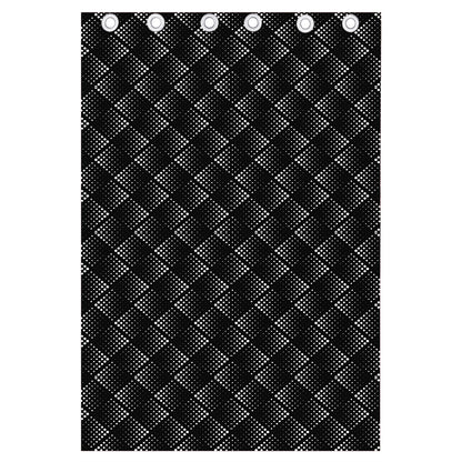 Dot Geometric Square Pattern Print Curtain