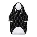 Dot Geometric Square Pattern Print Dog Zip Up Hoodie