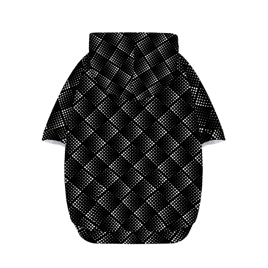 Dot Geometric Square Pattern Print Dog Zip Up Hoodie