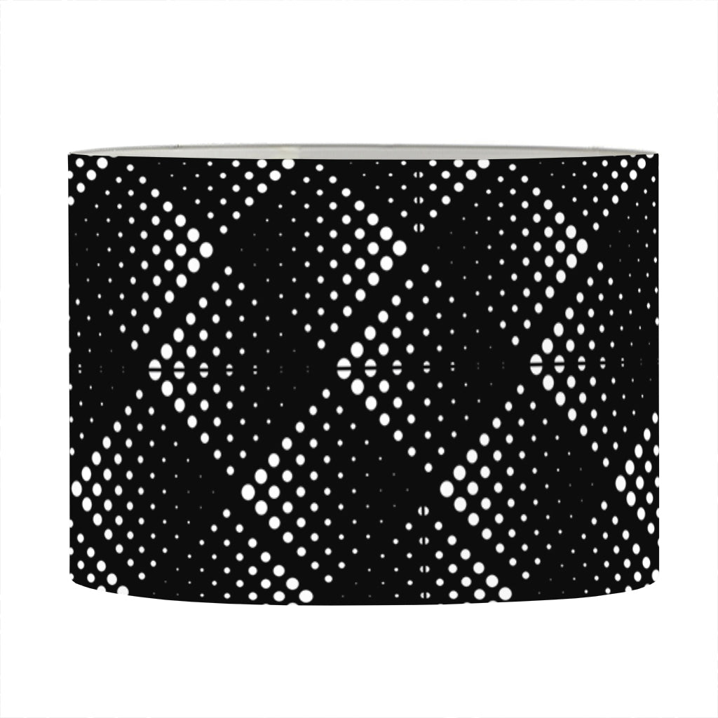 Dot Geometric Square Pattern Print Drum Lamp Shade