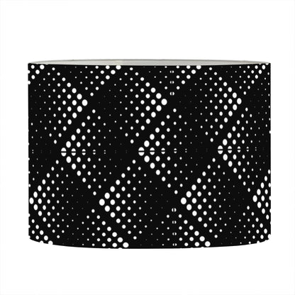 Dot Geometric Square Pattern Print Drum Lamp Shade