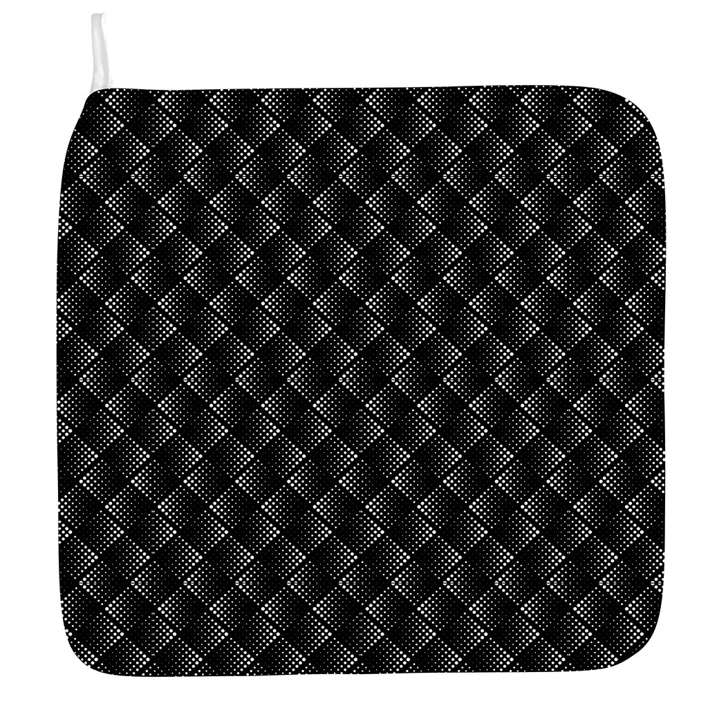Dot Geometric Square Pattern Print Hand Towel