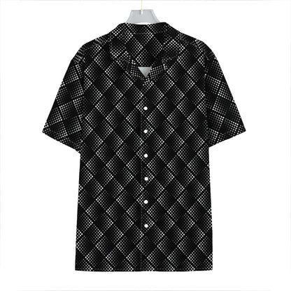 Dot Geometric Square Pattern Print Hawaiian Shirt