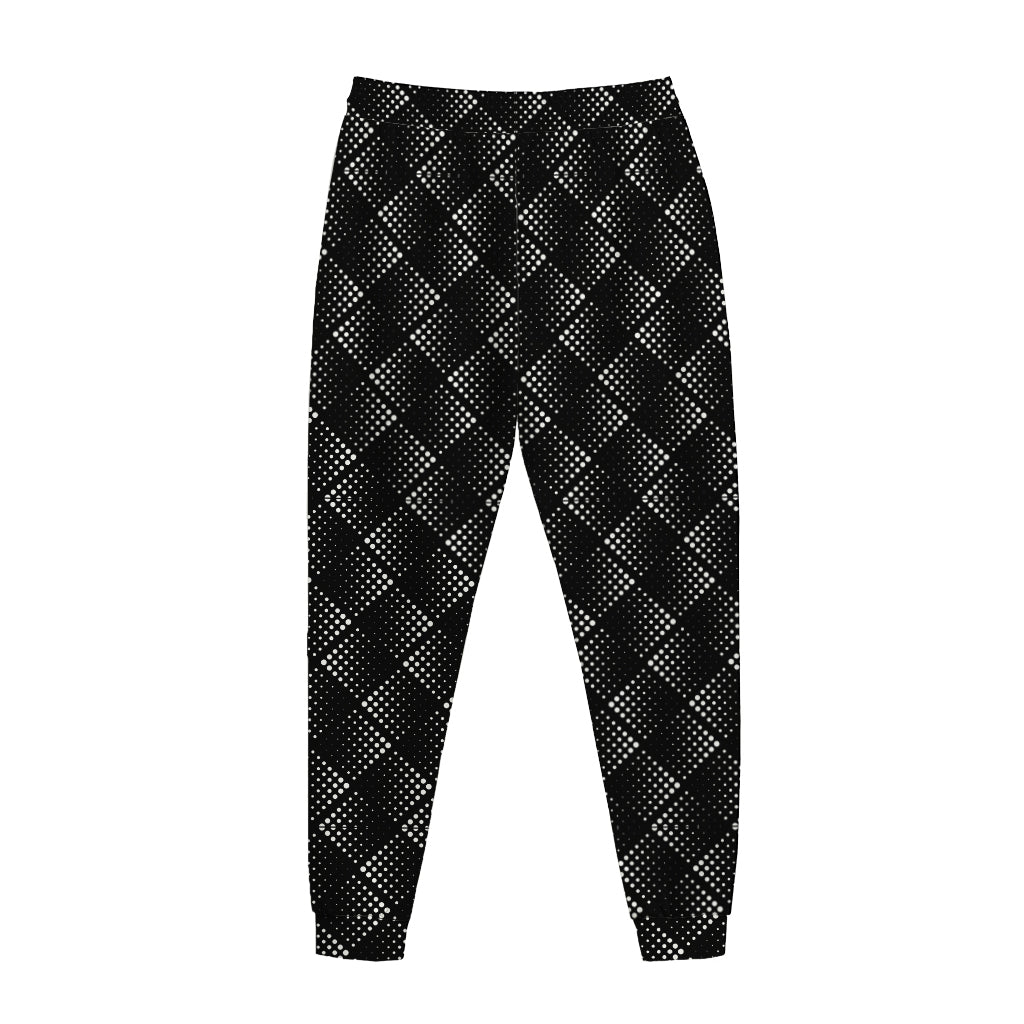 Dot Geometric Square Pattern Print Jogger Pants
