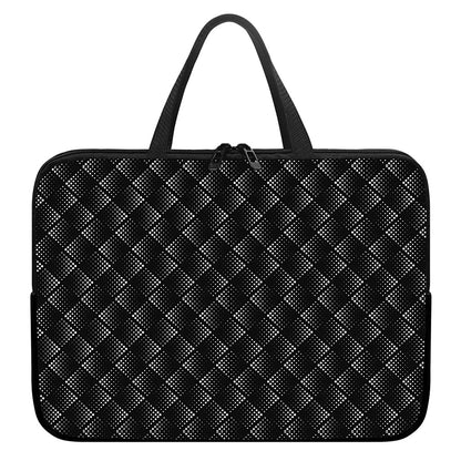 Dot Geometric Square Pattern Print Laptop Sleeve With Handle
