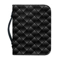 Dot Geometric Square Pattern Print Leather Bible Cover