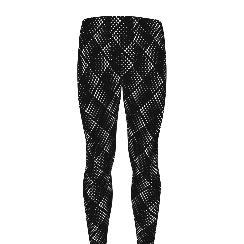 Dot Geometric Square Pattern Print Men's leggings