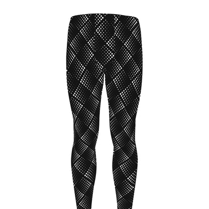 Dot Geometric Square Pattern Print Men's leggings