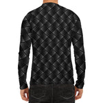 Dot Geometric Square Pattern Print Men's Long Sleeve Rash Guard