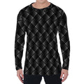 Dot Geometric Square Pattern Print Men's Long Sleeve T-Shirt