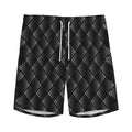 Dot Geometric Square Pattern Print Men's Athletic Shorts