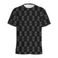 Dot Geometric Square Pattern Print Men's Athletic T-Shirt