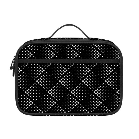 Dot Geometric Square Pattern Print Portable Lunch Bag