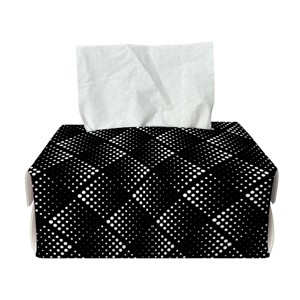 Dot Geometric Square Pattern Print Rectangle Tissue Box Cover
