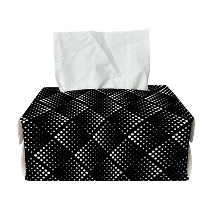 Dot Geometric Square Pattern Print Rectangle Tissue Box Cover