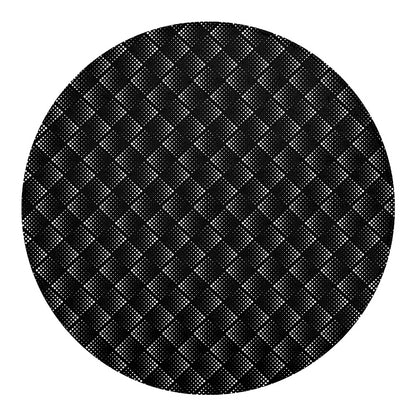 Dot Geometric Square Pattern Print Round Blanket