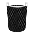 Dot Geometric Square Pattern Print Round Laundry Basket