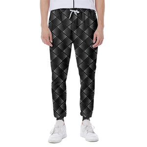 Dot Geometric Square Pattern Print Scuba Joggers