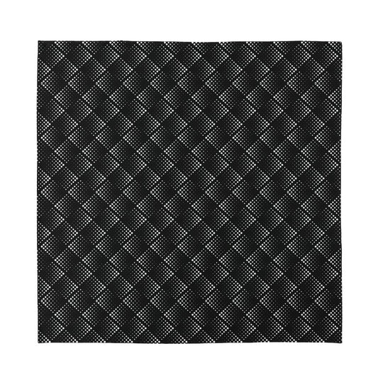 Dot Geometric Square Pattern Print Silk Bandana
