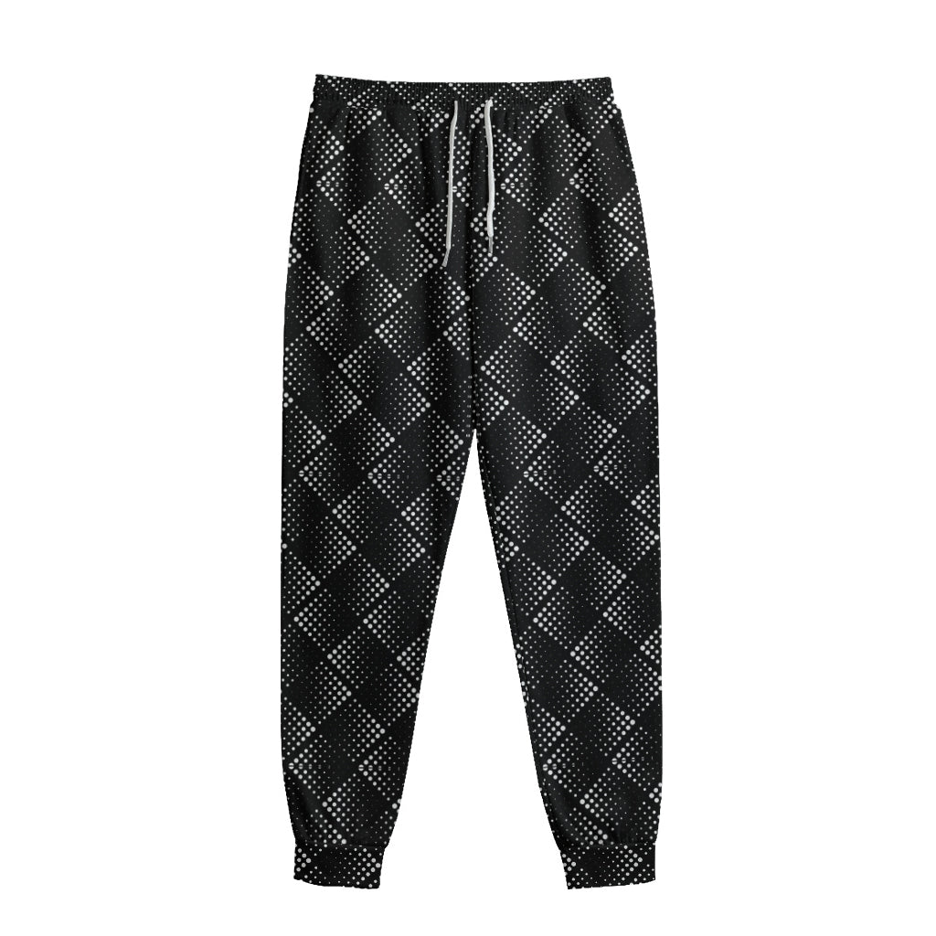 Dot Geometric Square Pattern Print Sweatpants