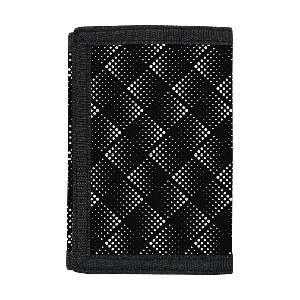 Dot Geometric Square Pattern Print Trifold Wallet