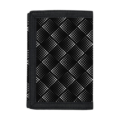 Dot Geometric Square Pattern Print Trifold Wallet
