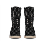 Dot Geometric Square Pattern Print Winter Boots