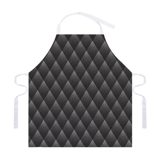 Dot Geometric Triangle Pattern Print Adjustable Apron