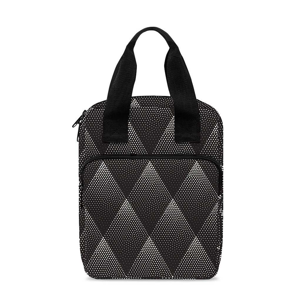Dot Geometric Triangle Pattern Print Bible Tote Bag