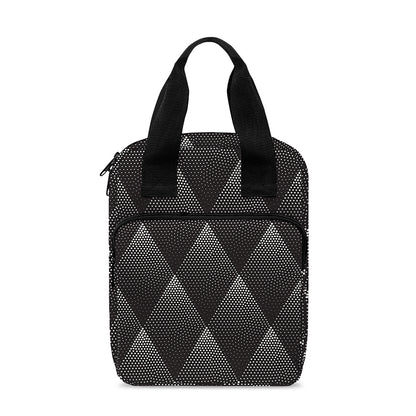Dot Geometric Triangle Pattern Print Bible Tote Bag